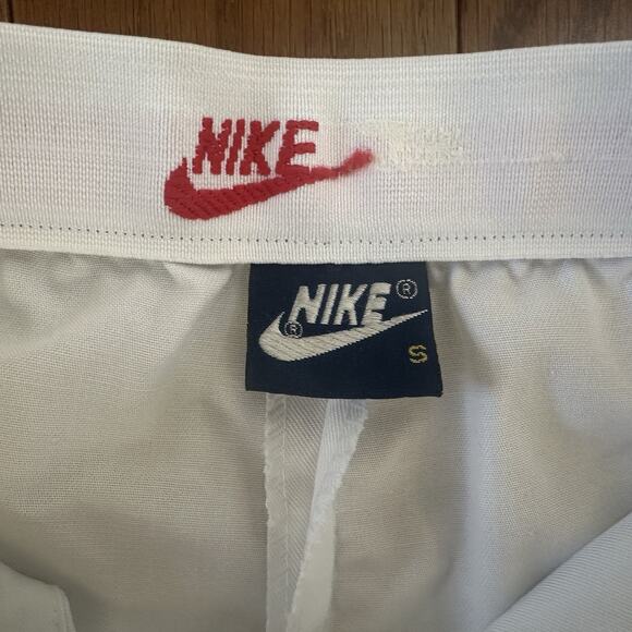 VTG 80s Nike Tennis Checkerboard Logo Shorts Kids White Size Small Blue Tag - Picture 5 of 5